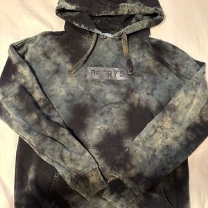 Barry’s bootcamp tie dye sweatshirt black grey white size medium hoodie